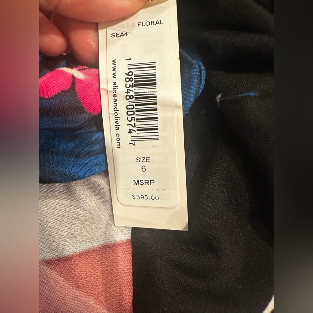 Alice + Olivia Multicolor Graphic Long Sleeve Dress - Picture 5 of 6